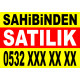Sahibinden Satılık Kiralık Emlak Branda Afiş Dijital Baskı (Avrupa Arkası Siyah Vinil)